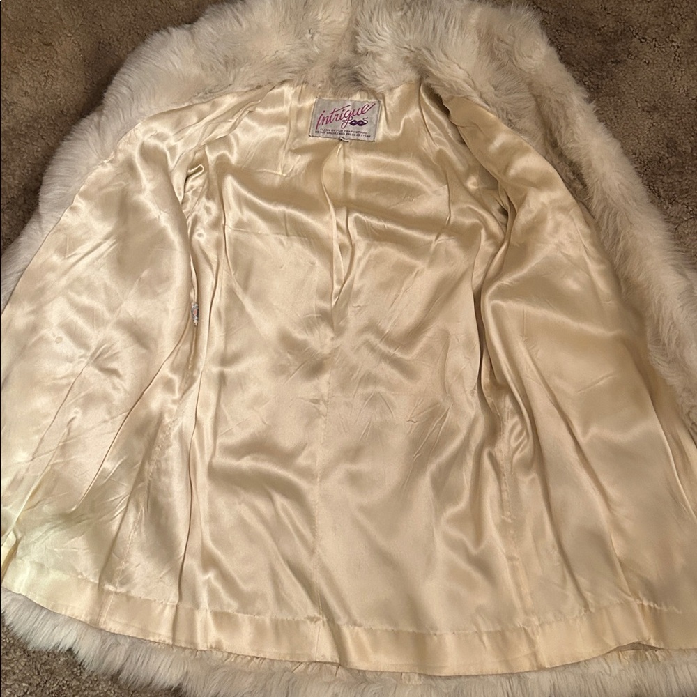 Intrigue Cream Faux Fur Pea Coat - Picture 9 of 15
